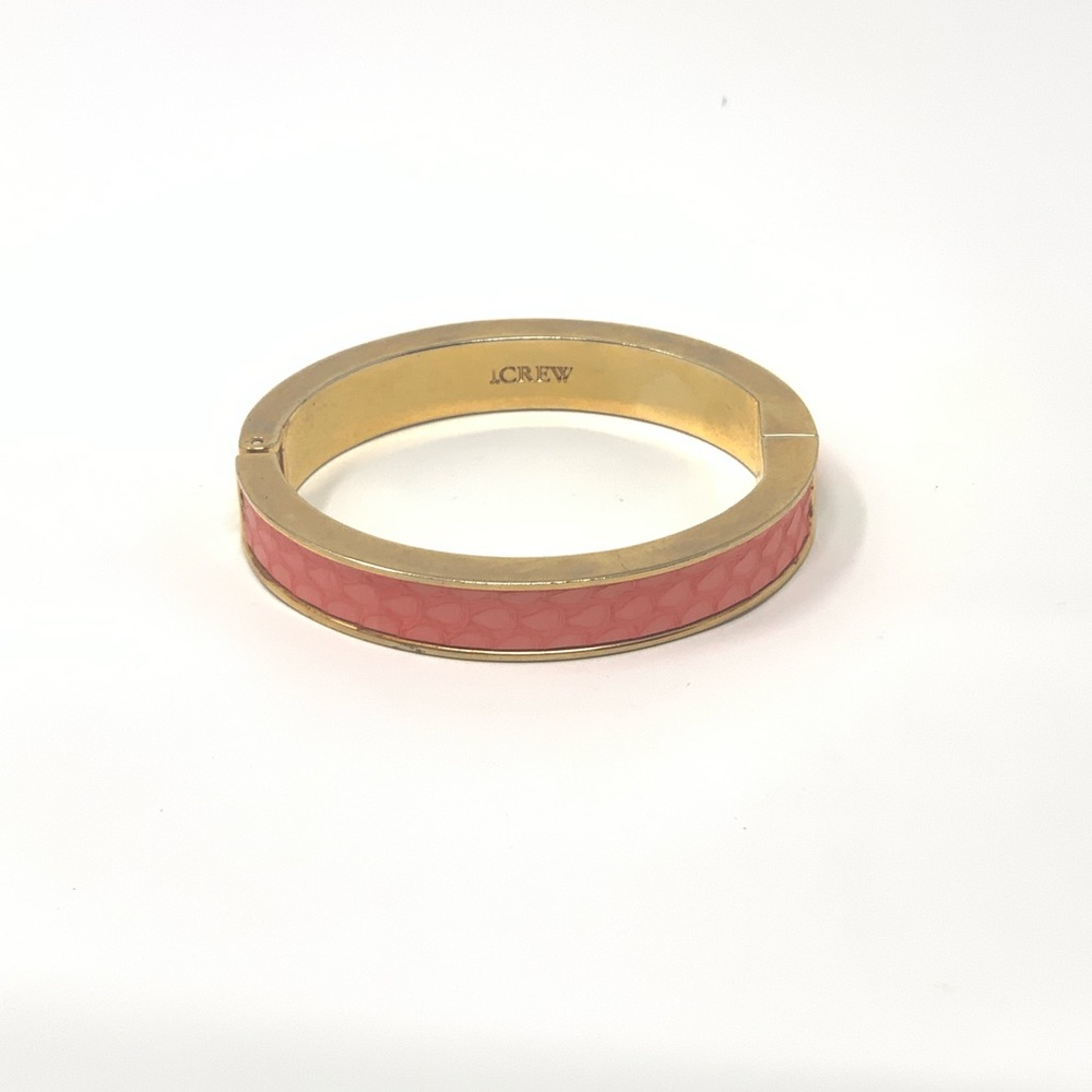 J. Crew Pink Snakeskin Clamp Bracelet